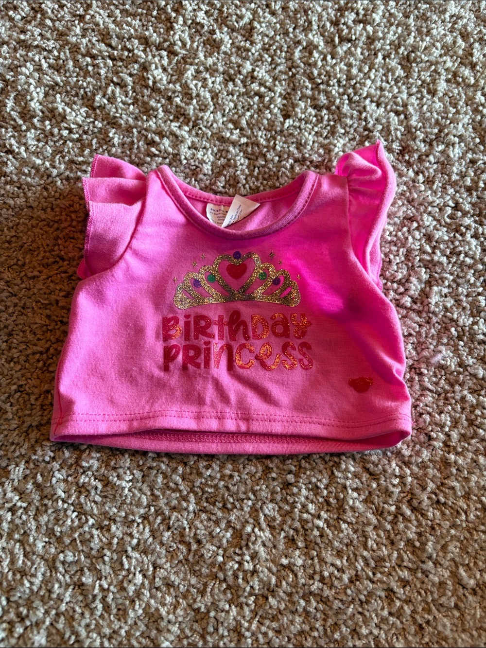 Build-A-Bear Pink "Birthday Princess" Shirt